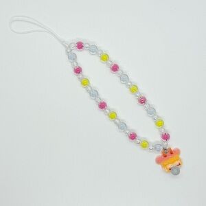 Handmade Bubble Blowing Girl Cute Kawaii Phone Charm Strap Beads